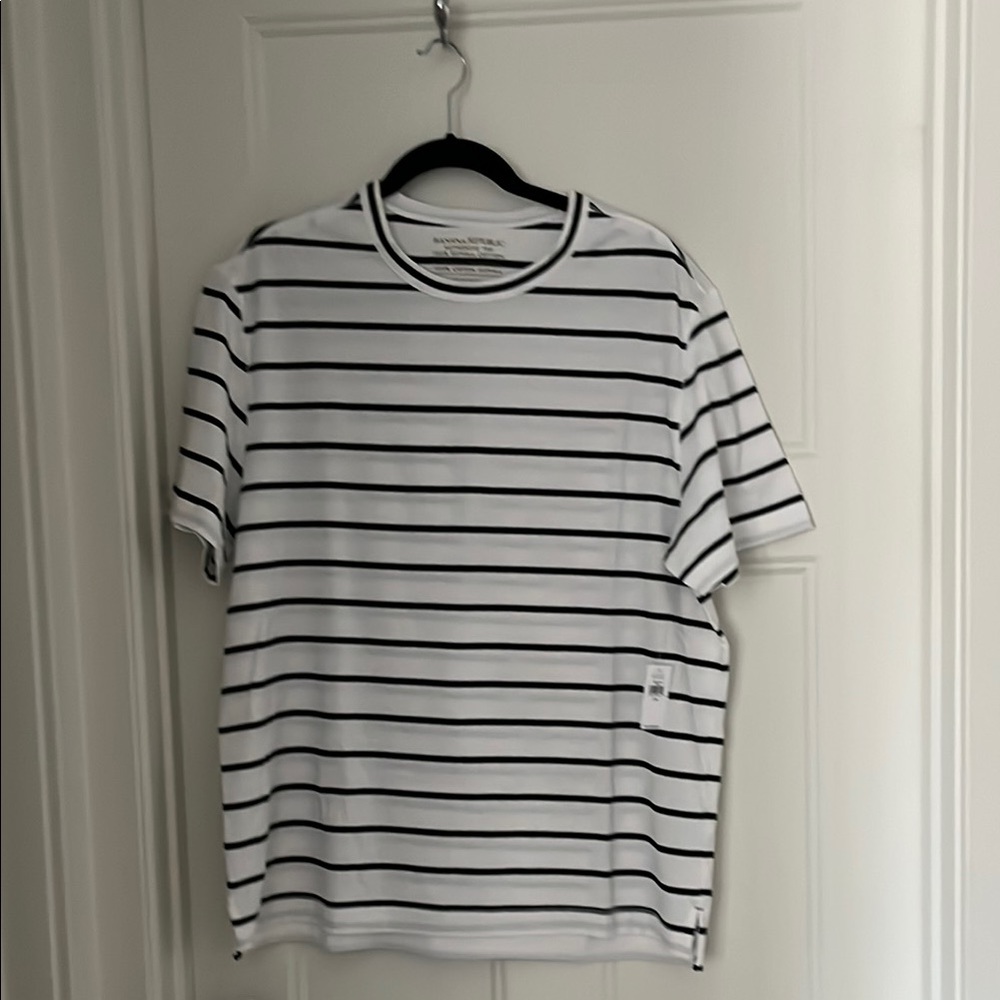 Banana Republic Black and White Striped Tee